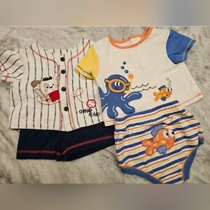 Vintage Y2k Fisher Price Summer Outfits Baseball & Fish
